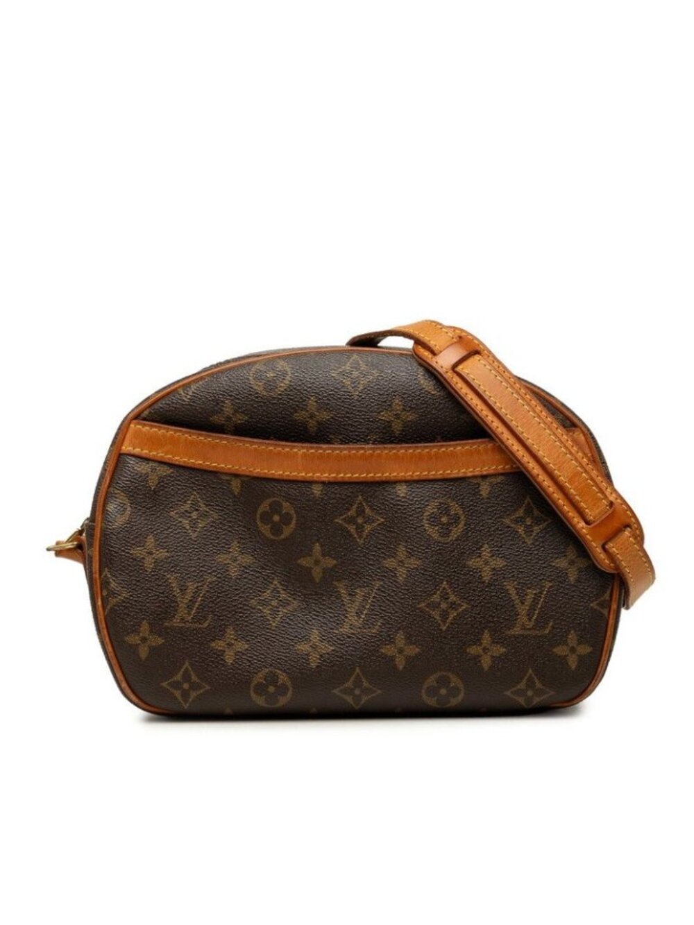 Louis Vuitton Monogram Blois Crossbody Shoulder Bag Brown Leather